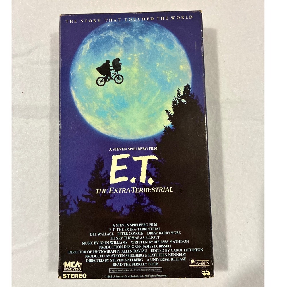 ET Extra-Terrestrial VHS 1988 MCA Home Video Green Tape Steven Spielberg Film